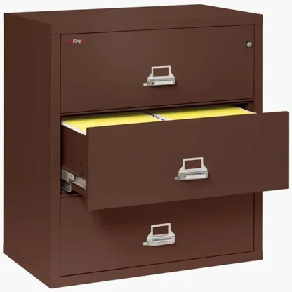 FireKing 3-3822-C Lateral Fire File Cabinet in Brown with UL High-Security Key Lock