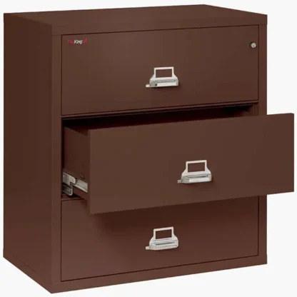 FireKing 3-3822-C Lateral Fire File Cabinet in Brown with UL High-Security Key Lock