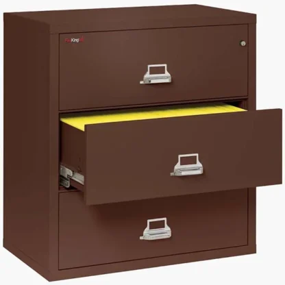 FireKing 3-3822-C Lateral Fire File Cabinet in Brown with UL High-Security Key Lock