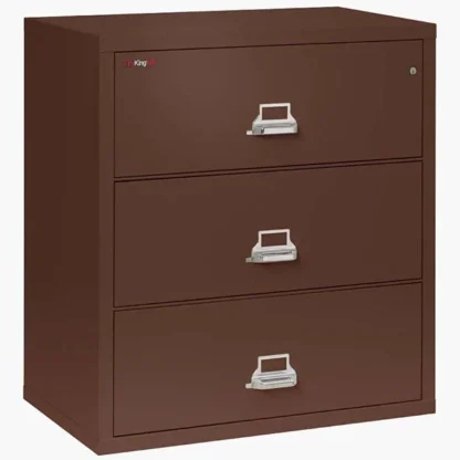 FireKing 3-3822-C Lateral Fire File Cabinet in Brown with UL High-Security Key Lock