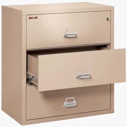 FireKing 3-3822-C Lateral Fire File Cabinet in Pewter with UL High-Security Key Lock