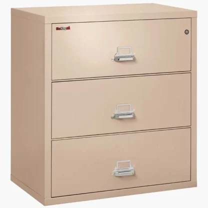 FireKing 3-3822-C Lateral Fire File Cabinet in Pewter with UL High-Security Key Lock