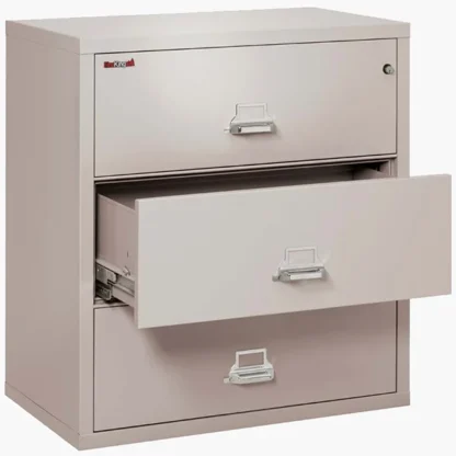 FireKing 3-3822-C Lateral Fire File Cabinet in Platinum with UL High-Security Key Lock