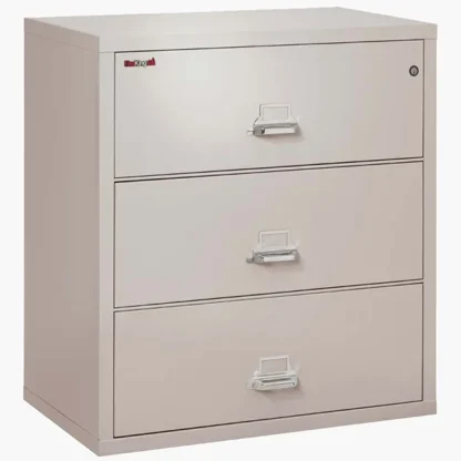 FireKing 3-3822-C Lateral Fire File Cabinet in Platinum with UL High-Security Key Lock