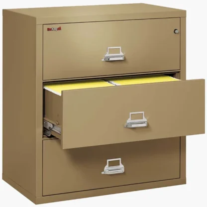 FireKing 3-3822-C Lateral Fire File Cabinet in Sand with UL High-Security Key Lock