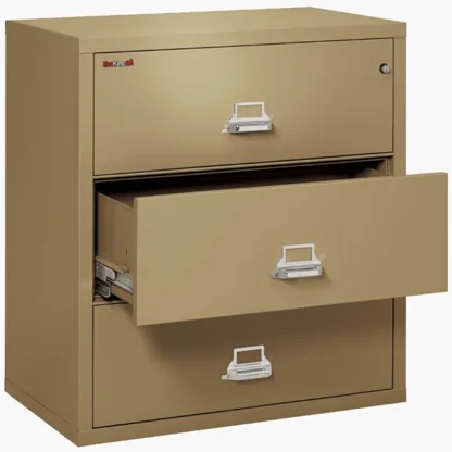 FireKing 3-3822-C Lateral Fire File Cabinet in Sand with UL High-Security Key Lock