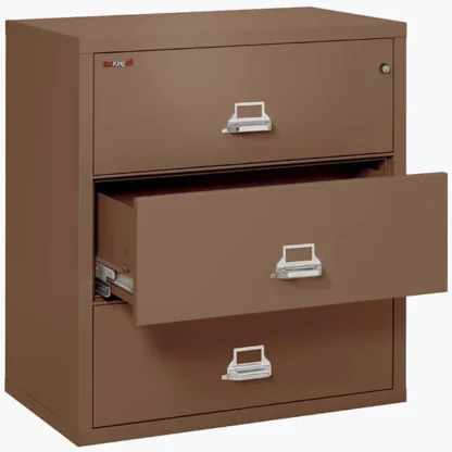 FireKing 3-3822-C Lateral Fire File Cabinet in Tan with UL High-Security Key Lock