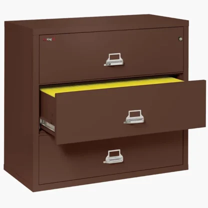 FireKing 3-4422-C Lateral Fire File Cabinet in Brown with UL High-Security Key Lock