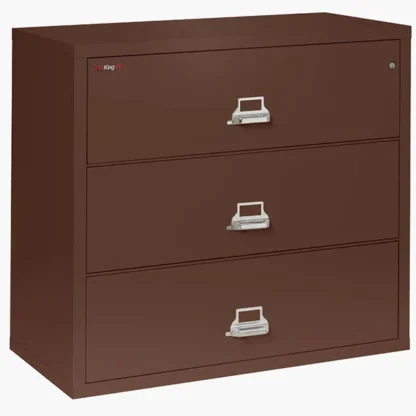 FireKing 3-4422-C Lateral Fire File Cabinet in Brown with UL High-Security Key Lock