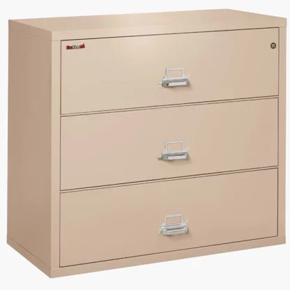 FireKing 3-4422-C Lateral Fire File Cabinet in Champagne with UL High-Security Key Lock