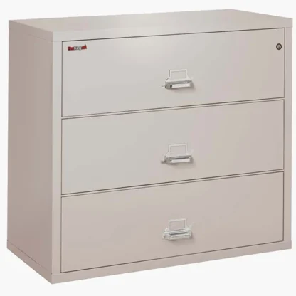 FireKing 3-4422-C Lateral Fire File Cabinet in Platinum with UL High-Security Key Lock