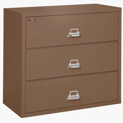 FireKing 3-4422-C Lateral Fire File Cabinet in Tan with UL High-Security Key Lock