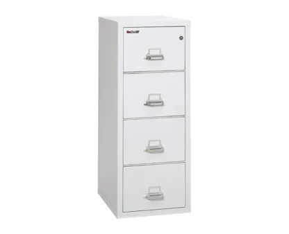 FireKing 4-1825-C Fire File Cabinet in Arctic White with UL High-Security Key Lock