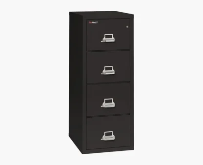 FireKing 4-1825-C Fire File Cabinet in Black with UL High-Security Key Lock