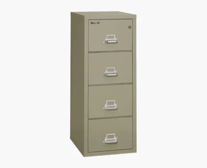 FireKing 4-1825-C Fire File Cabinet in Pewter with UL High-Security Key Lock