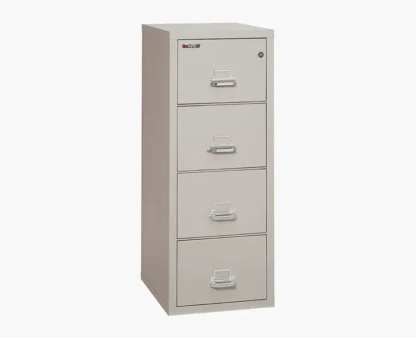 FireKing 4-1825-C Fire File Cabinet in Platinum with UL High-Security Key Lock