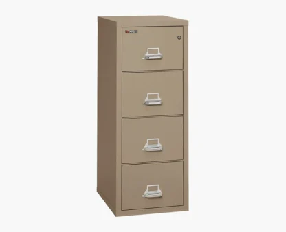 FireKing 4-1825-C Fire File Cabinet in Taupe with UL High-Security Key Lock