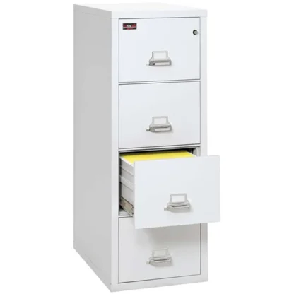 FireKing 4-1956-2 Two-Hour Vertical Fire File Cabinet in Arctic White with UL High-Security Key Lock