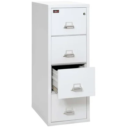 FireKing 4-1956-2 Two-Hour Vertical Fire File Cabinet in Arctic White with UL High-Security Key Lock