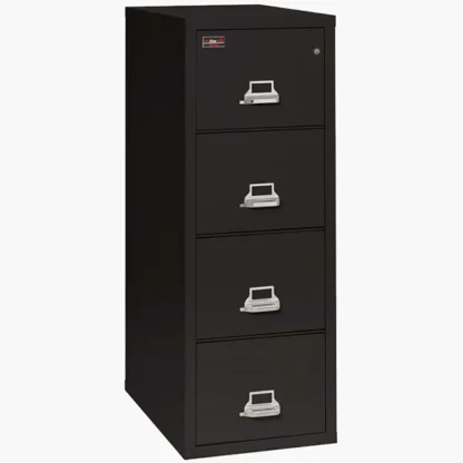 FireKing 4-1956-2 Two-Hour Vertical Fire File Cabinet in Black with UL High-Security Key Lock