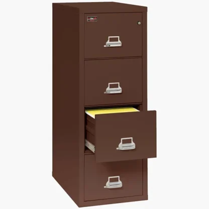 FireKing 4-1956-2 Two-Hour Vertical Fire File Cabinet in Brown with UL High-Security Key Lock