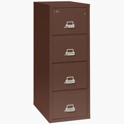 FireKing 4-1956-2 Two-Hour Vertical Fire File Cabinet in Brown with UL High-Security Key Lock