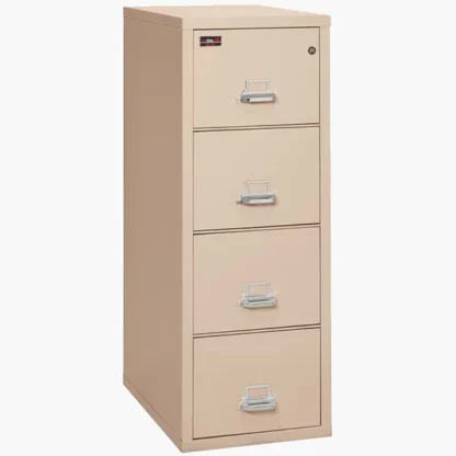 FireKing 4-1956-2 Two-Hour Vertical Fire File Cabinet in Champagne with UL High-Security Key Lock