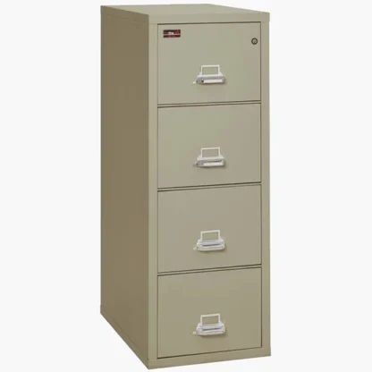 FireKing 4-1956-2 Two-Hour Vertical Fire File Cabinet in Pewter with UL High-Security Key Lock