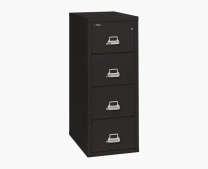 FireKing 4-2131-C Fire-Rated Vertical File Cabinet in Black with UL High-Security Key Lock