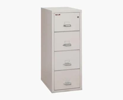 FireKing 4-2131-C Fire-Rated Vertical File Cabinet in Platinum with UL High-Security Key Lock