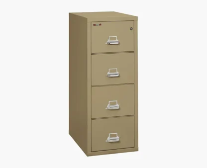 FireKing 4-2131-C Fire-Rated Vertical File Cabinet in Sand with UL High-Security Key Lock