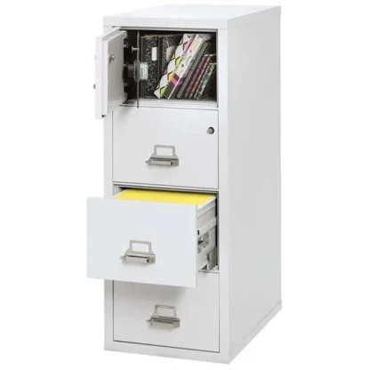 The FireKing 4-2131 CSF Safe in Color Arctic White with UL High-Security Key Lock