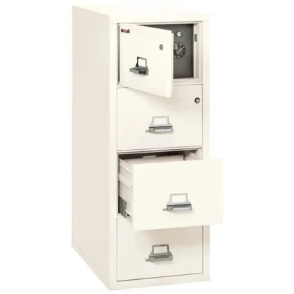 The FireKing 4-2131 CSF Safe in Color Ivory White with UL High-Security Key Lock