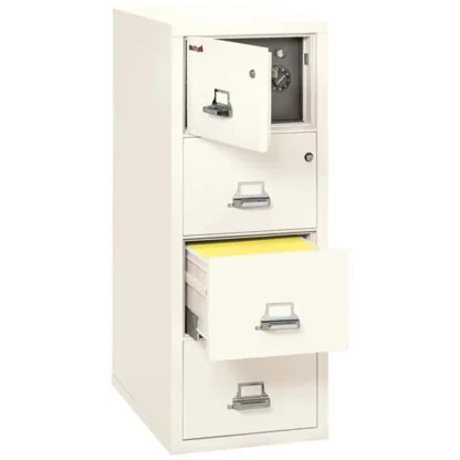 The FireKing 4-2131 CSF Safe in Color Ivory White with UL High-Security Key Lock