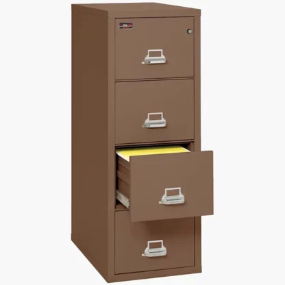 FireKing 4-2157-2 Two-Hour Fire File Cabinet in Tan with UL High-Security Key Lock