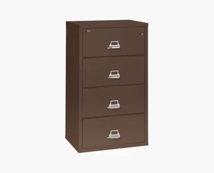 FireKing 4-3122-C Lateral Fire-Rated File Cabinet with UL High-Security Key Lock in Brown