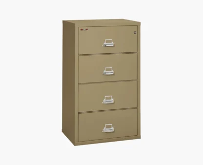 FireKing 4-3122-C Lateral Fire-Rated File Cabinet with UL High-Security Key Lock in Sand