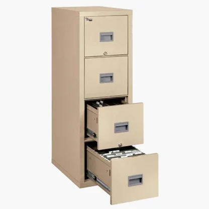 FireKing 4P1825-C 4-Drawer Patriot Vertical File Cabinet in Parchment Color with UL High-Security Key Lock