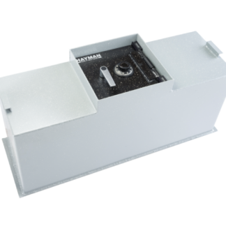 Floor safe with combination lock open